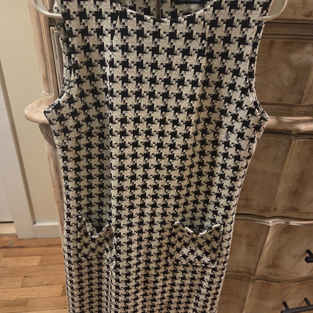 Tommy Hilfiger Black and White Houndstooth Mini Dress